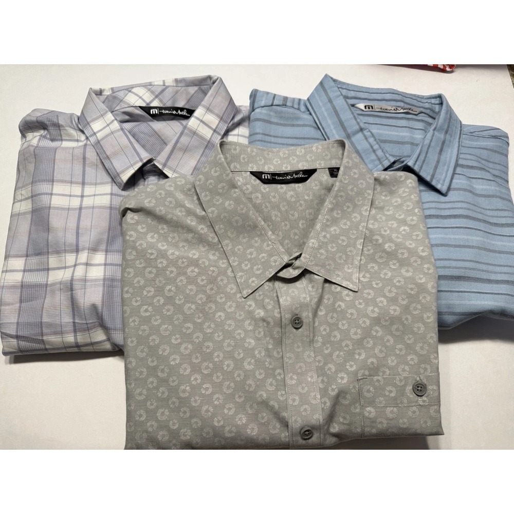 Lot Of 3 Travis Mathew Button Up Short Sleeve Shirt Men's Size XL